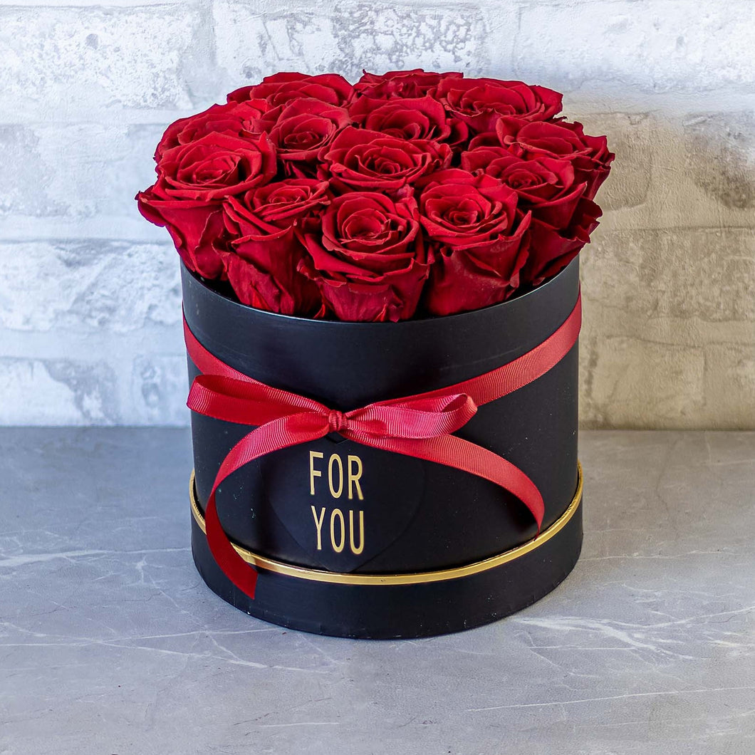 Box With 13-14 Roses No1008