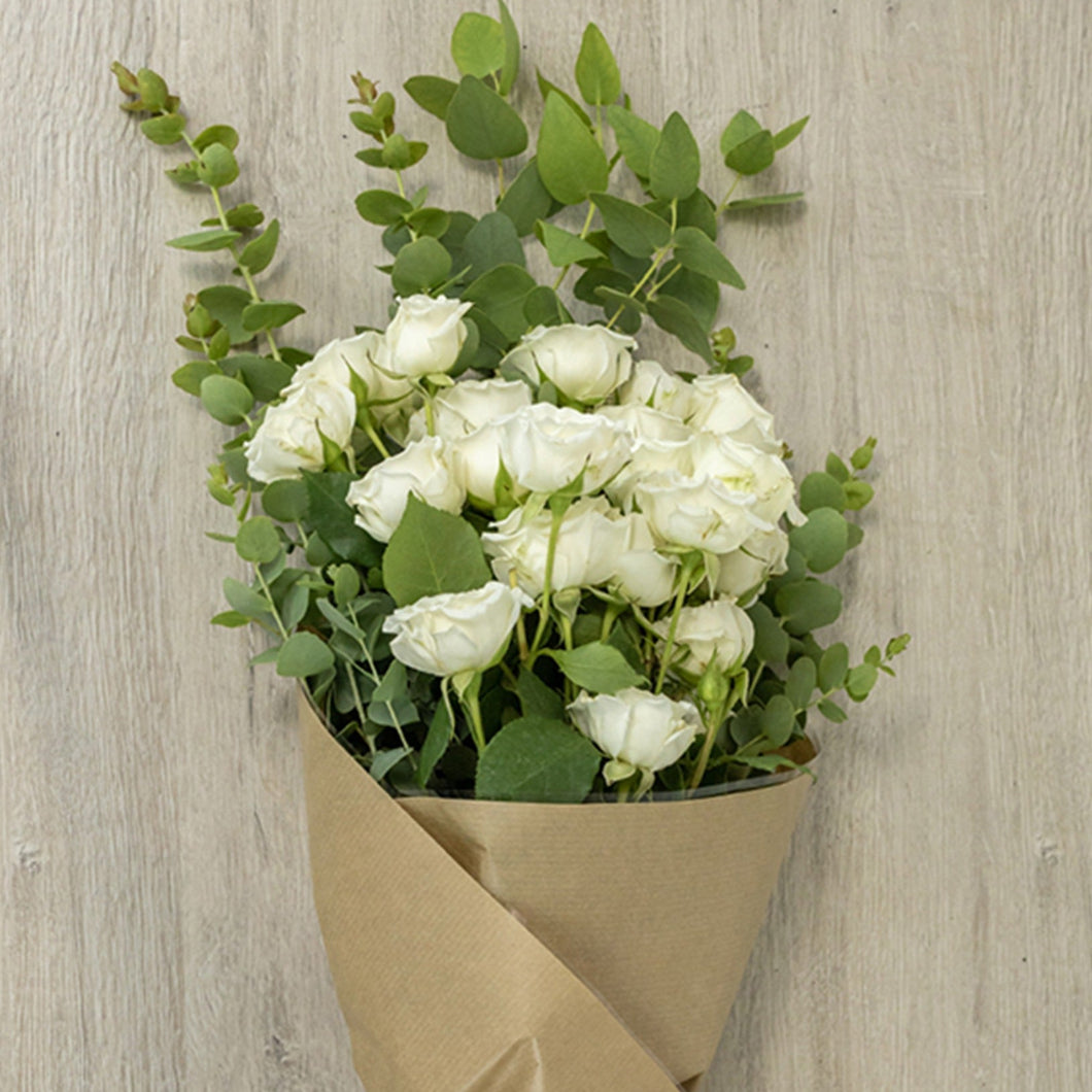 White Mini Rose Bouquet No1307